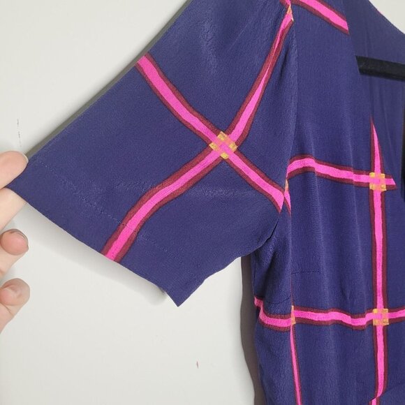 HD in Paris Anthro Handkerchief Asymmetrical hi lo short sleeve Dress size 4 - Picture 2 of 10